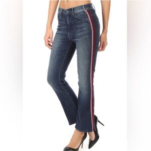 Mother high waisted looker here kitty kitty glitter racer jeans